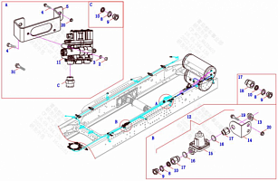 Газовый контур пневматической подвески и модуль системы управления