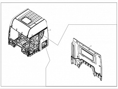 5600010-I1-B83A-001-#24-Q2 Задняя стенка кабины