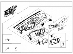 5310100-F1-B45 Приборная панель различные панели, решетка воздуховыпускная