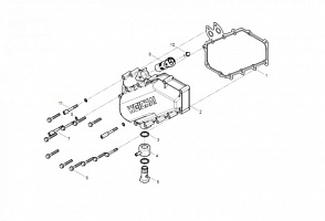 1000011ABB (WP12.460E50) – Узел двигателя – Узел крышки маслоохладителя