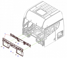 5300G01-B45 узел внутренней пластины передней стенки