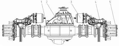 2400010-DY812 задний мост в сборе (обновленный мост 498, 2.867, ABS, дисковый) — задний мост в сборе