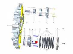 1700011AAQ (F12JZ22A+FHB400) – Узел автоматической трансмиссии (F12JZ22A+FHB400) – Узел маслонасоса и узел тормоза