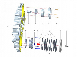 1700011AAQ (F12JZ22A+FHB400) – Узел автоматической трансмиссии (F12JZ22A+FHB400) – Узел маслонасоса и узел тормоза