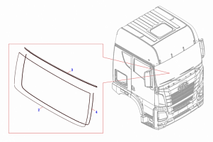 5206G01-B45 переднее ветровое стекло в сборе