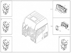 3739410-C1-[BJ070]-001 Функциональный переключатель – Зона приподнятого ящика спального места